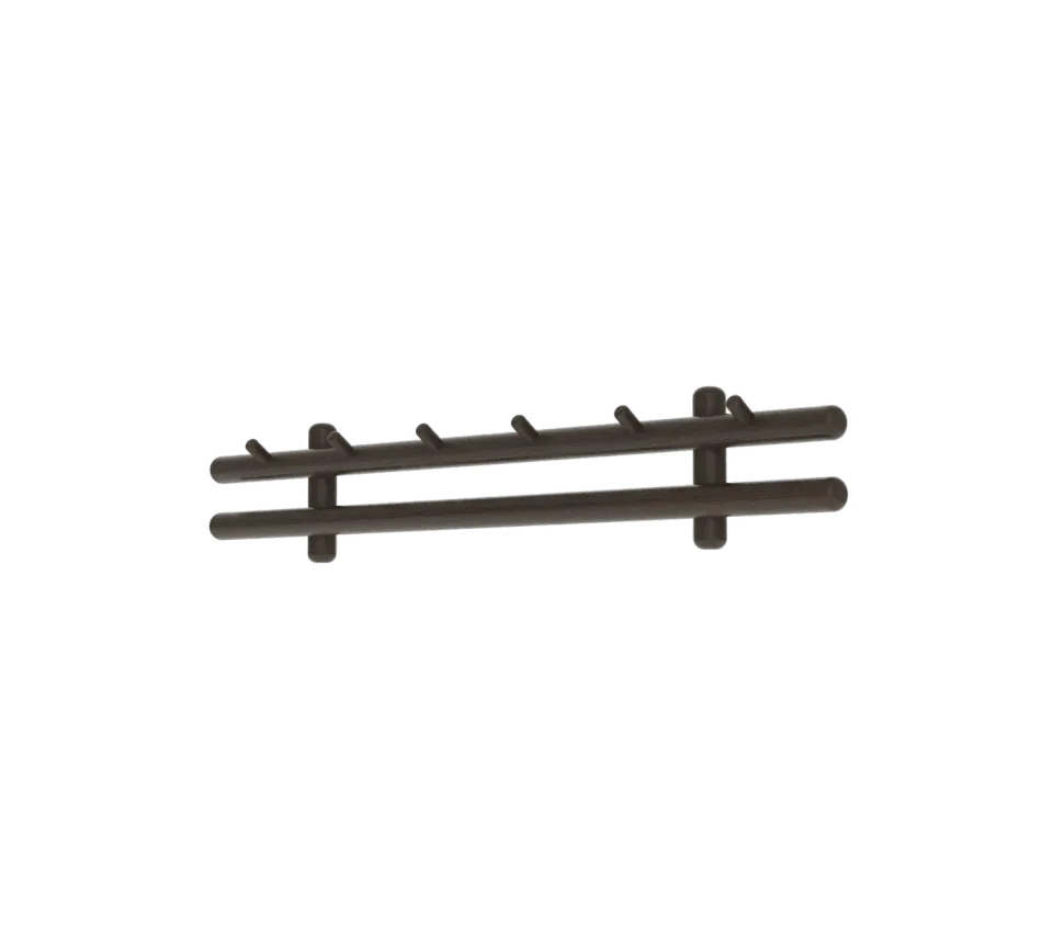 Cane-Line Sticks knagerække 80 cm mahogni dark brown