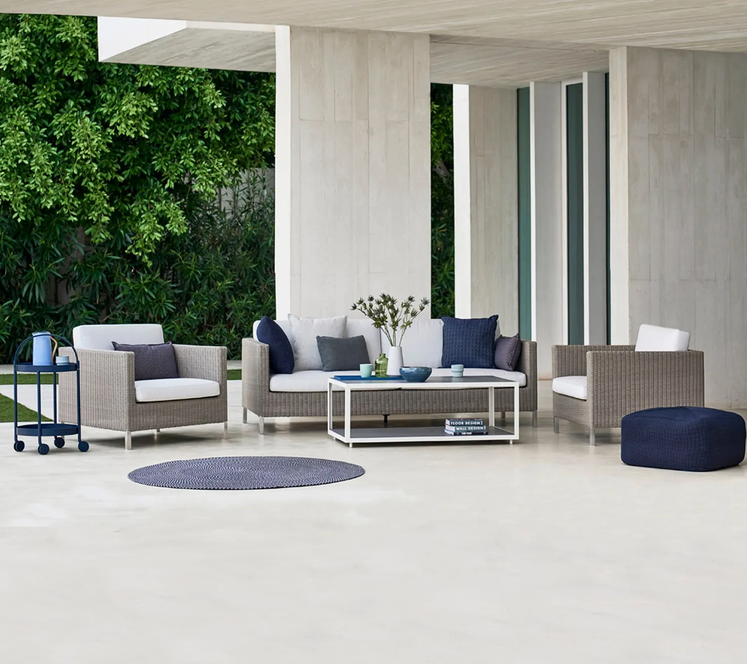 Cane-Line Connect single modul taupe white Weave